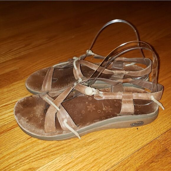 Chaco Brown Leather Gladiator Sandals - Picture 3 of 6